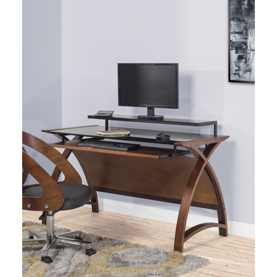 Curve Home Office Desk - Walnut, Oak or Grey Oak